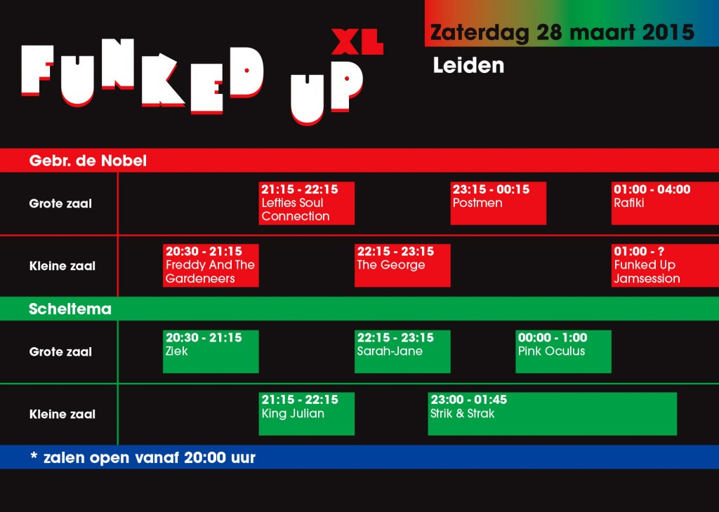 Funked Up XL Timetable